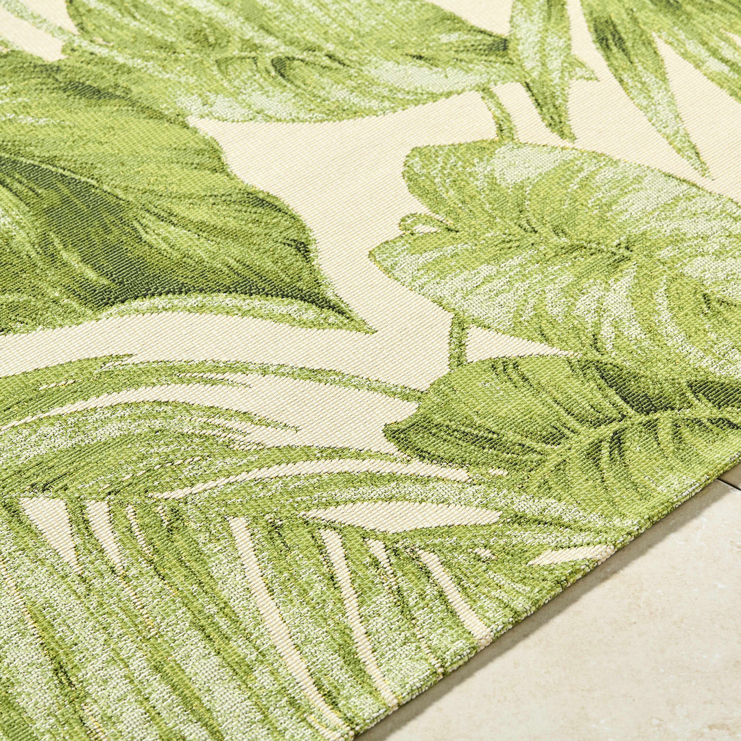 Amirah Contemporary Botanical Olive Rug