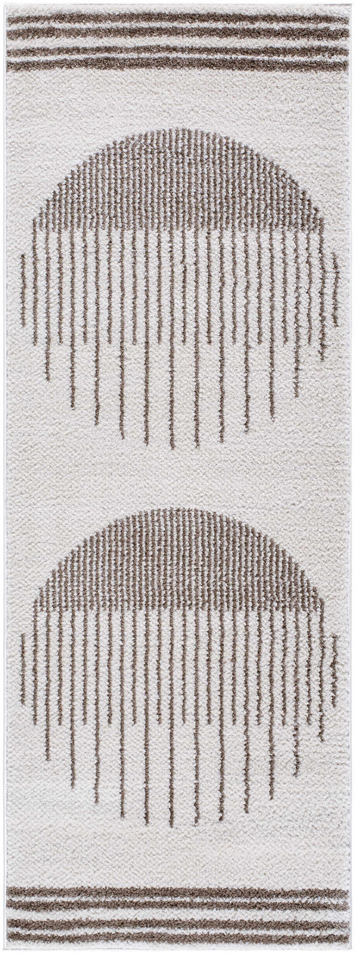 Apichu Modern Brown And Beige Washable Area Rug