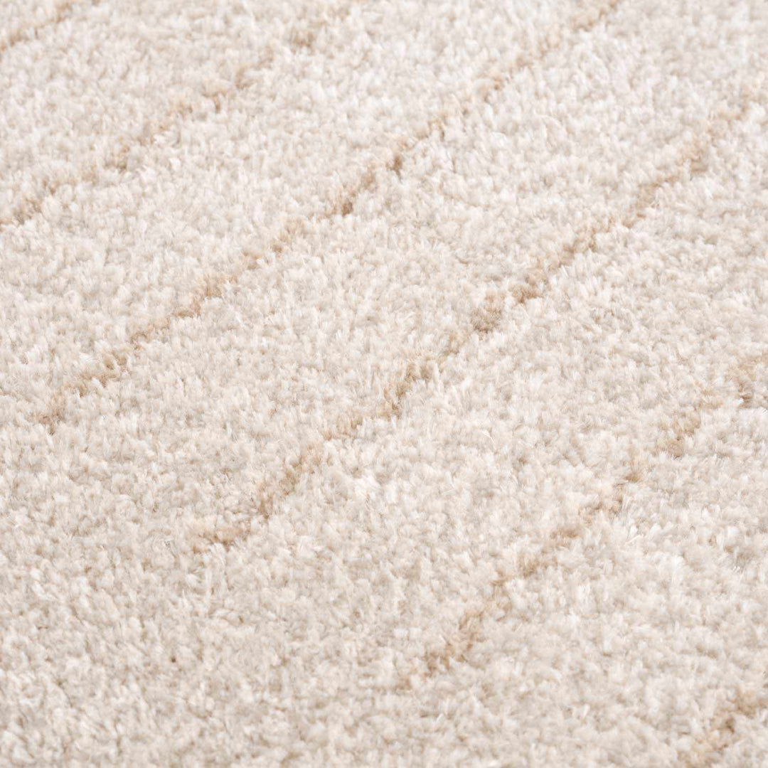 Apichu Contemporary Geometrical Beige And Camel Washable Area Rug
