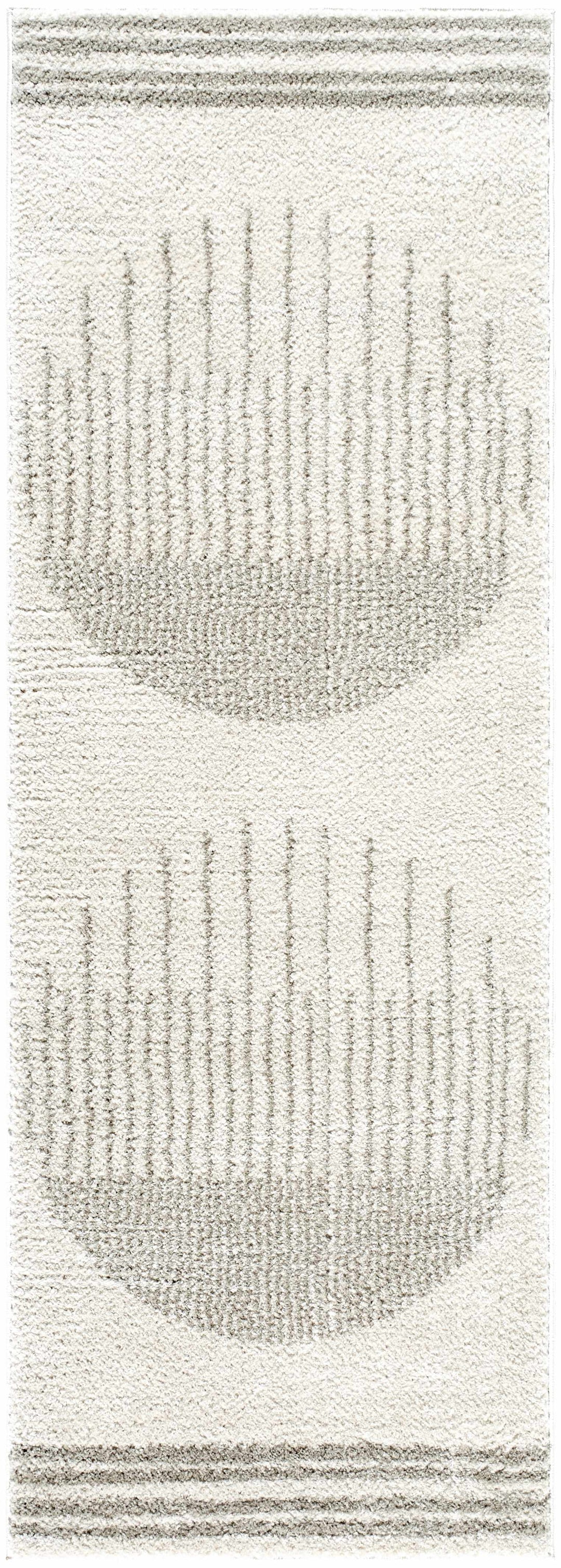 Apichu Modern Style Beige And Gray Washable Area Rug
