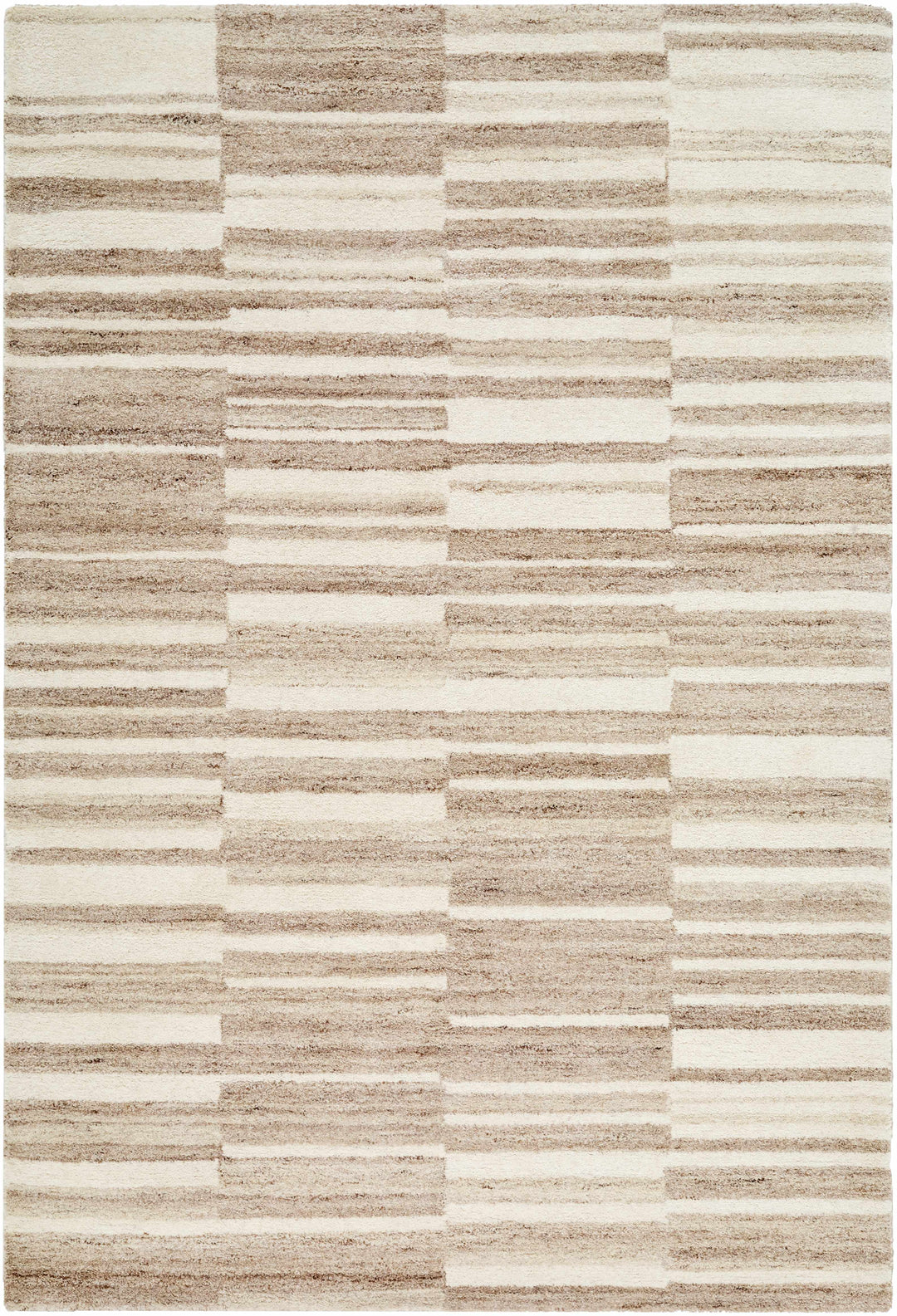 Yuuma Contemporary Style Beige And Tan Hand Tufted Area Rug