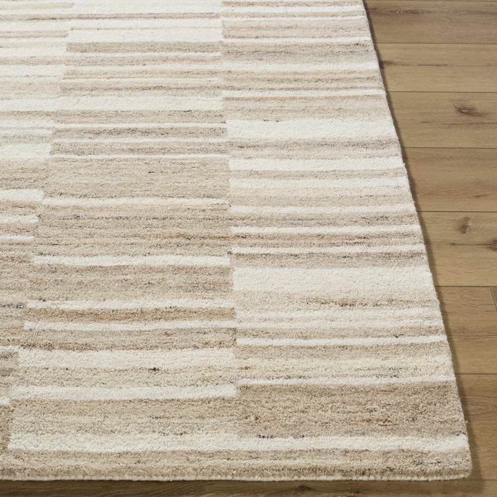 Yuuma Contemporary Style Beige And Tan Hand Tufted Area Rug