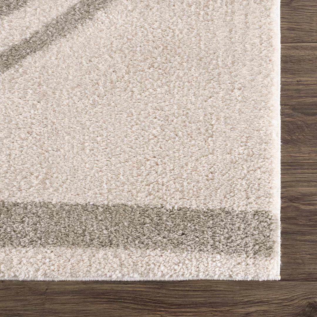 Yasuo Modern Geometrical Beige And Gray Washable Area Rug