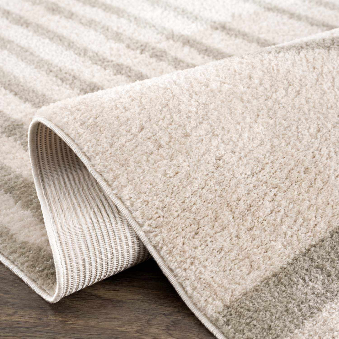 Yasuo Modern Geometrical Beige And Gray Washable Area Rug