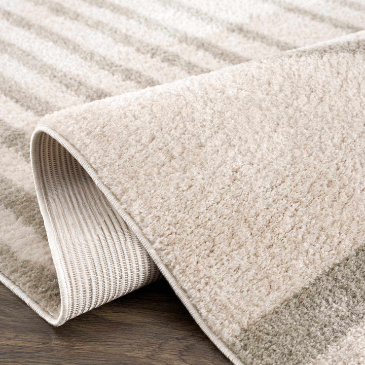 Yasuo Modern Geometrical Beige And Gray Washable Area Rug