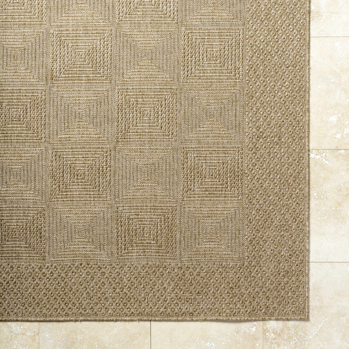 Anabia Traditional Style Beige Outdoor Area Rug
