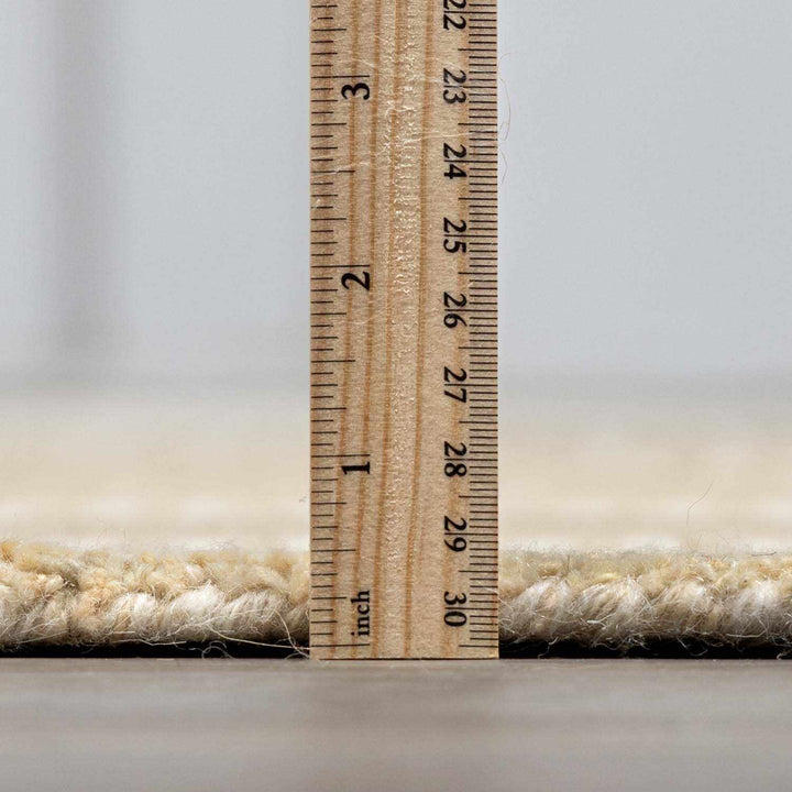 Yoyko Modern Stripe Pattern Ivory And Beige Hand Tufted Wool Area Rug