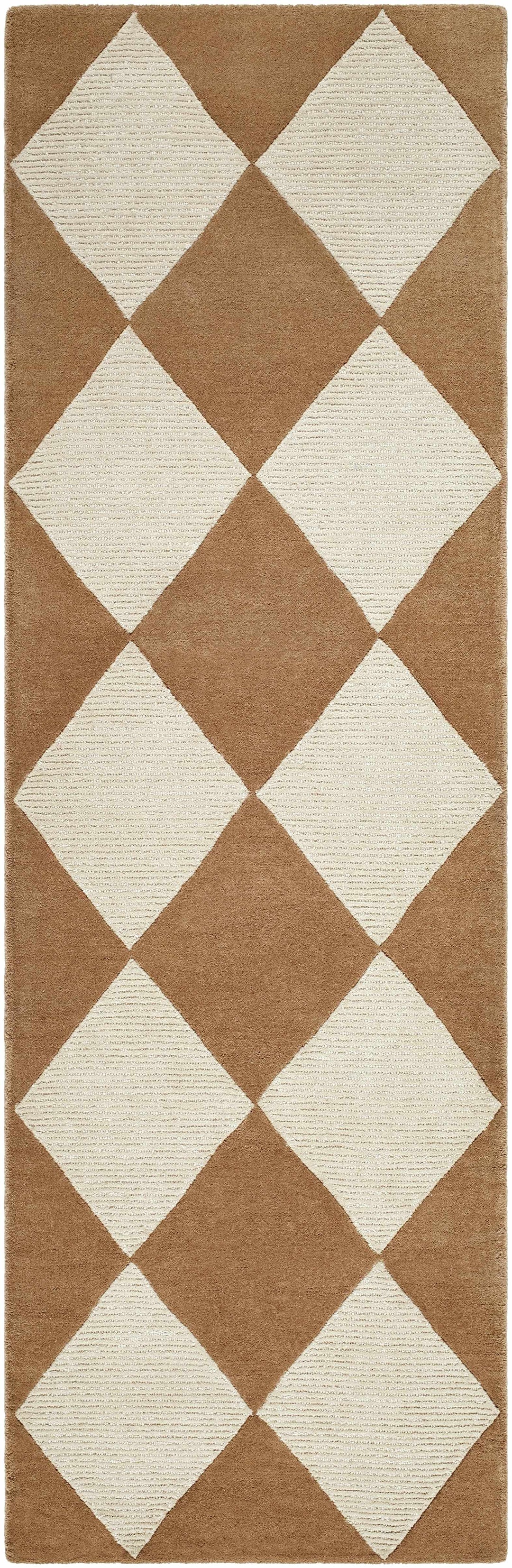 Aradia Modern Geometrical Brown And Tan Area Rug