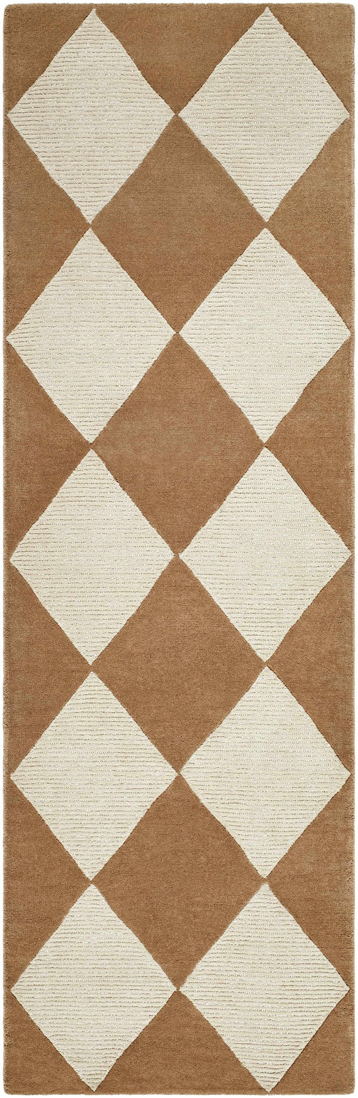 Aradia Modern Geometrical Brown And Tan Area Rug