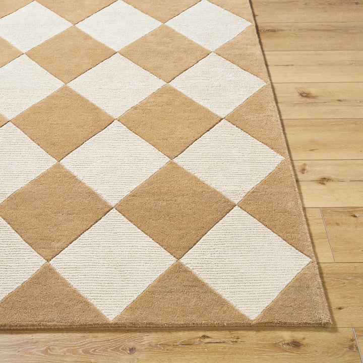 Aradia Modern Geometrical Brown And Tan Area Rug