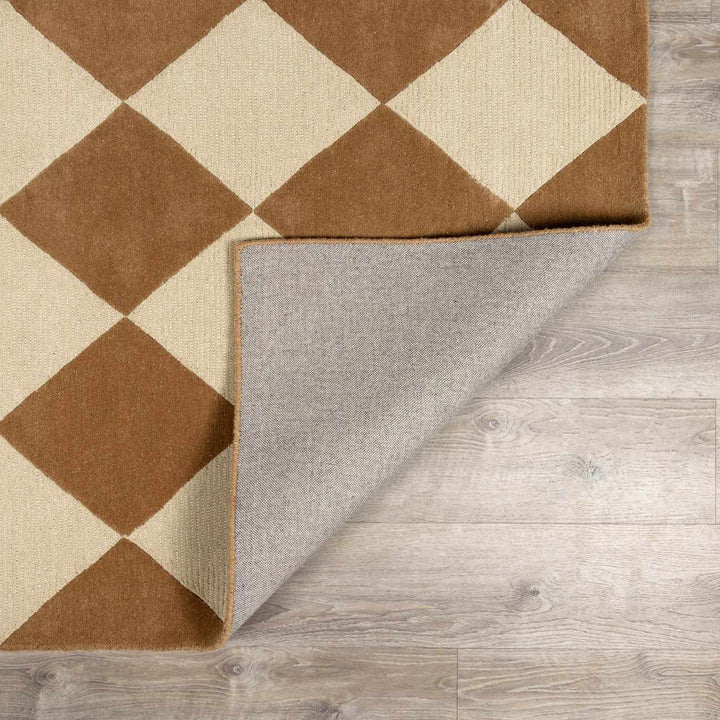 Aradia Modern Geometrical Brown And Tan Area Rug