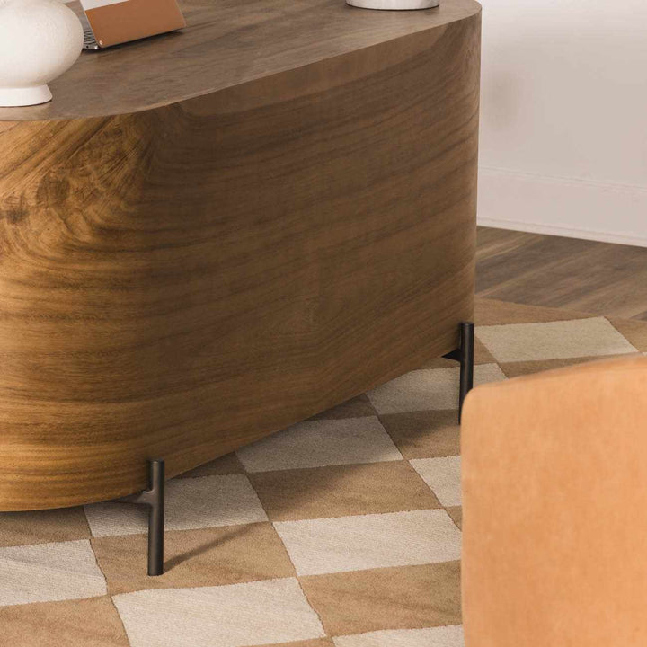 Aradia Modern Geometrical Brown And Tan Area Rug