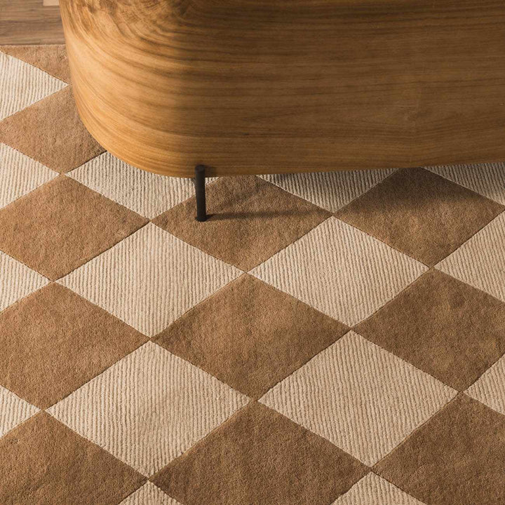 Aradia Modern Geometrical Brown And Tan Area Rug