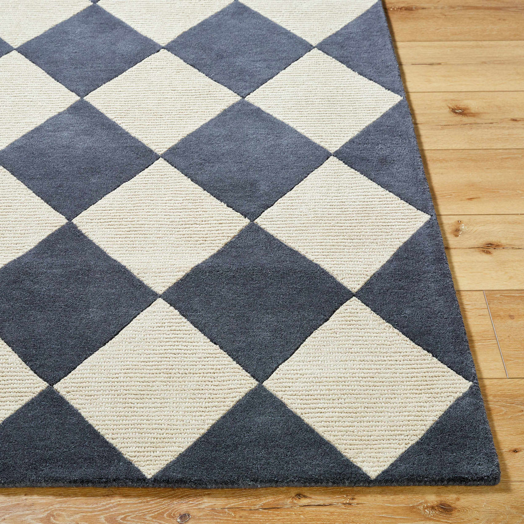 Aradia Modern Geometrical Tan And Charcoal Rug