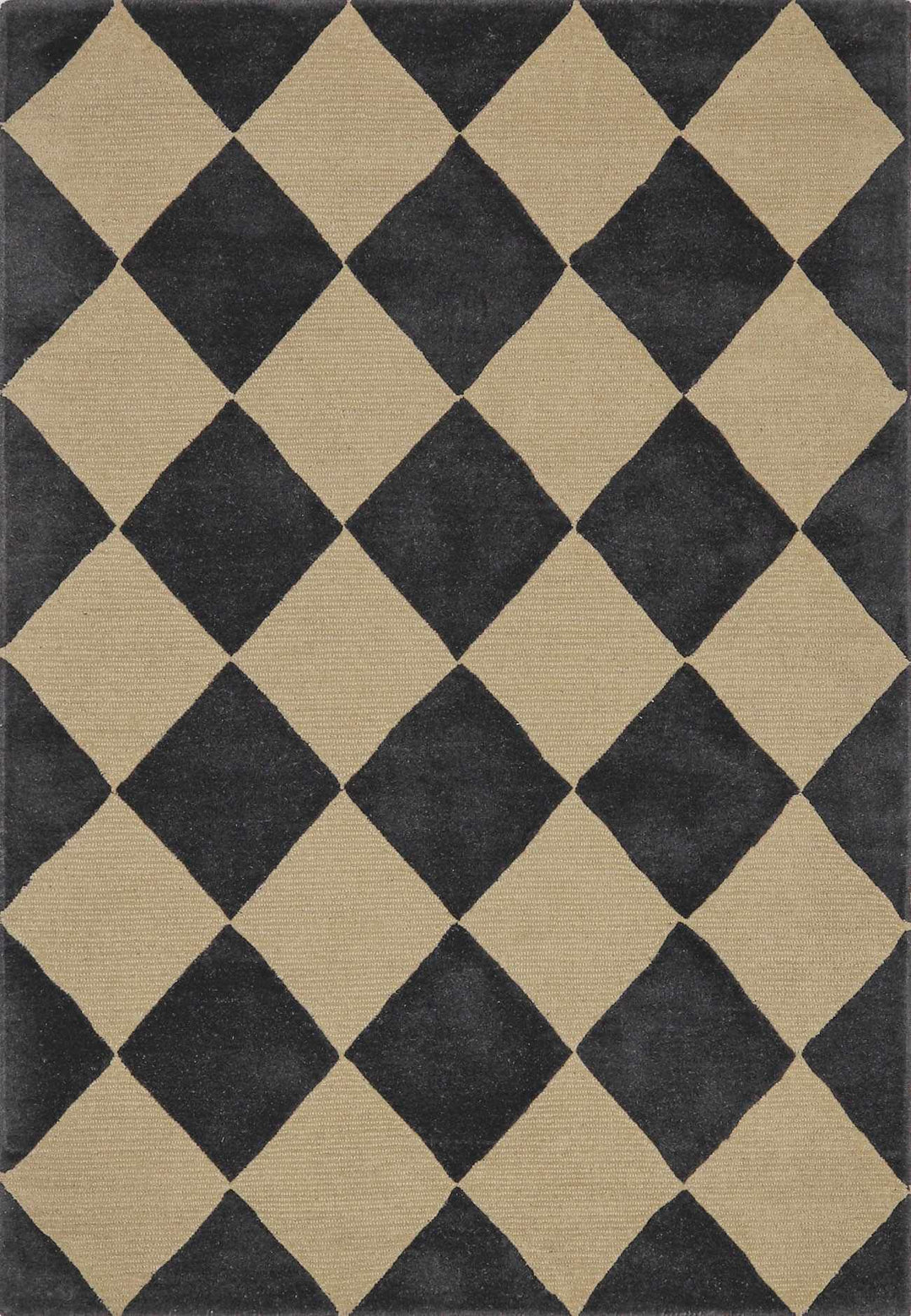 Aradia Modern Geometrical Tan And Charcoal Rug