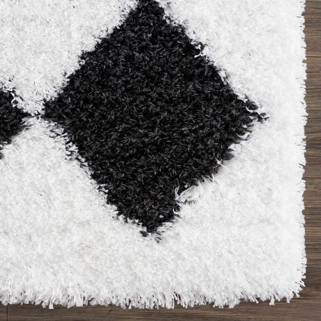 Zahur Modern Geometrical Black And White Rug
