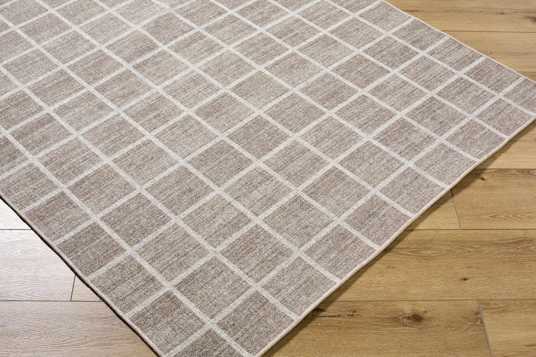 Anicet Modern Geometrical Beige Wool Area Rug