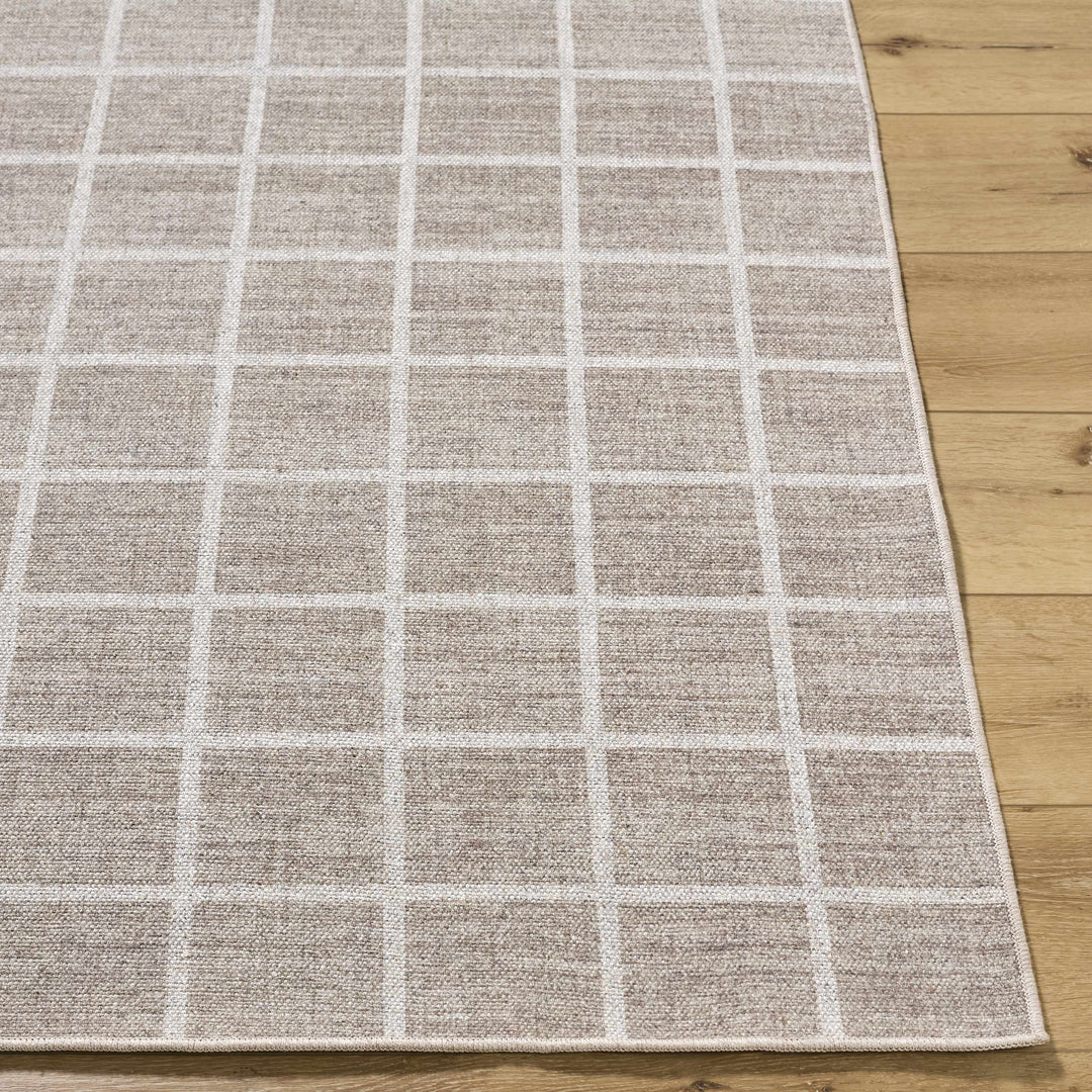 Anicet Modern Geometrical Beige Wool Area Rug