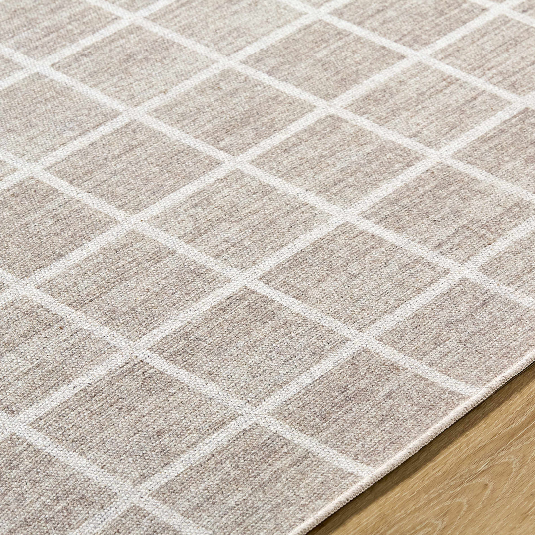 Anicet Modern Geometrical Beige Wool Area Rug