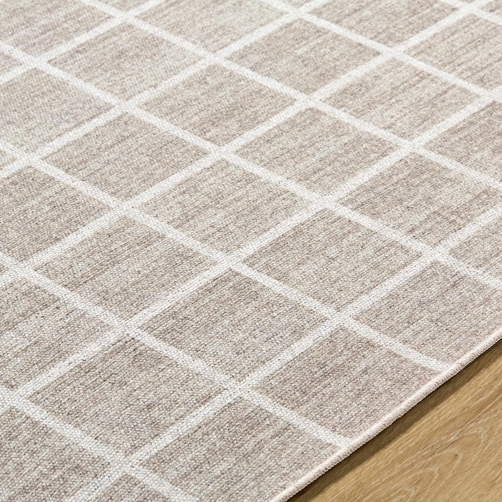 Anicet Modern Geometrical Beige Wool Area Rug