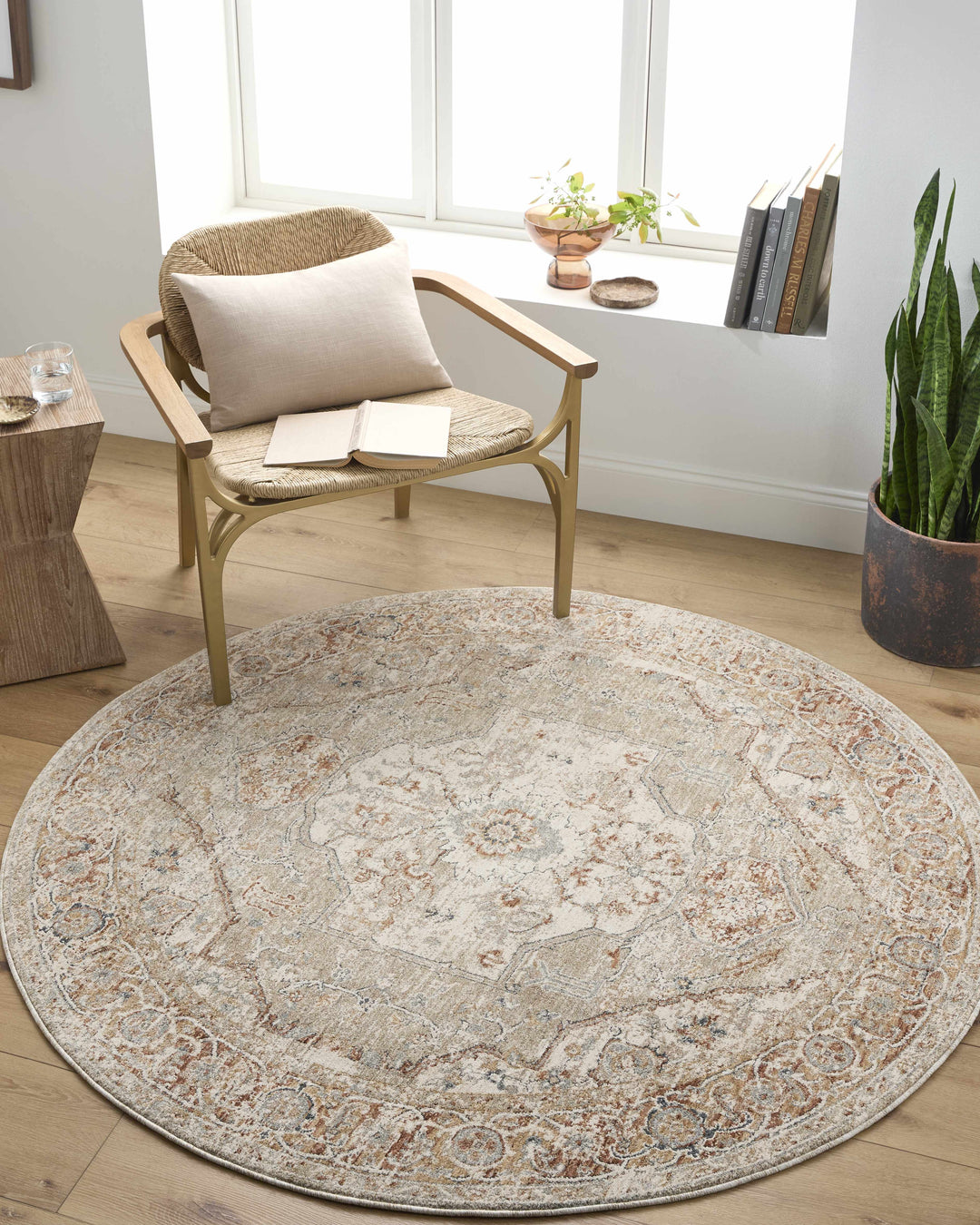 Armoni Traditional Style Beige And Cream Area Rug