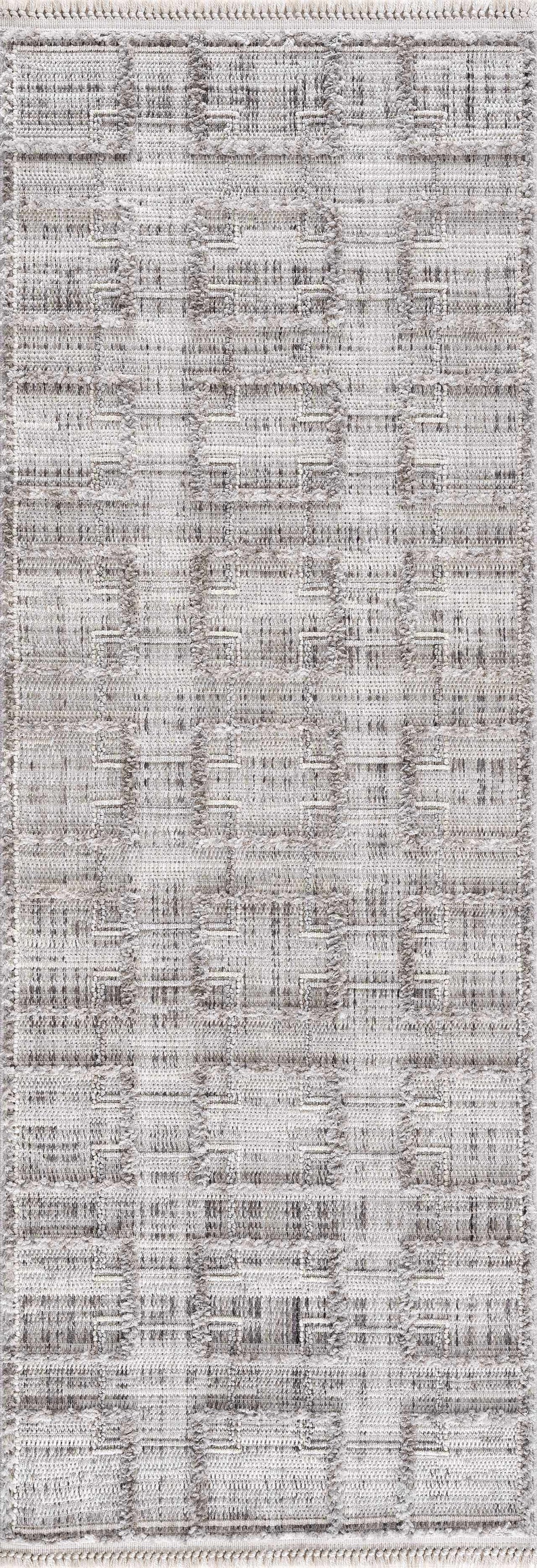 Knocklyon Contemporary Geometrical Design Gray Rug