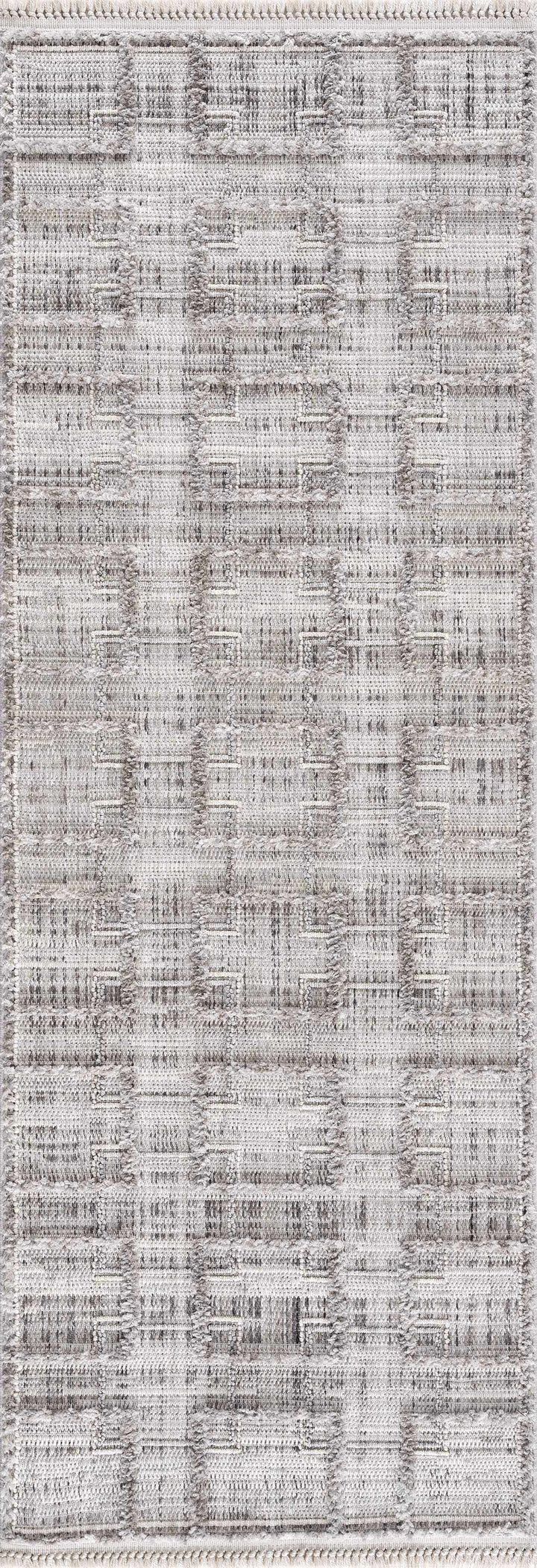 Knocklyon Contemporary Geometrical Design Gray Rug