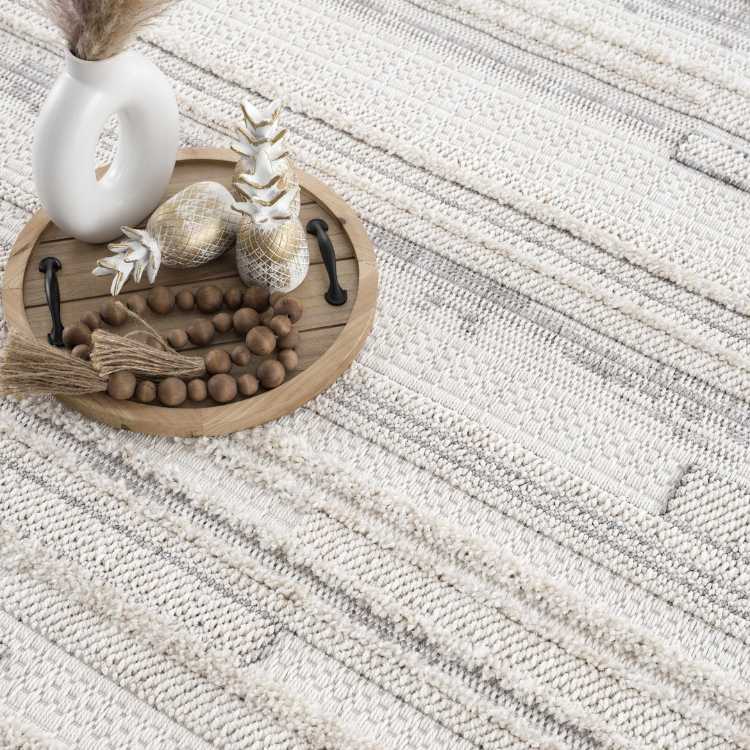 Dishman Contemporary Style Gray Rug