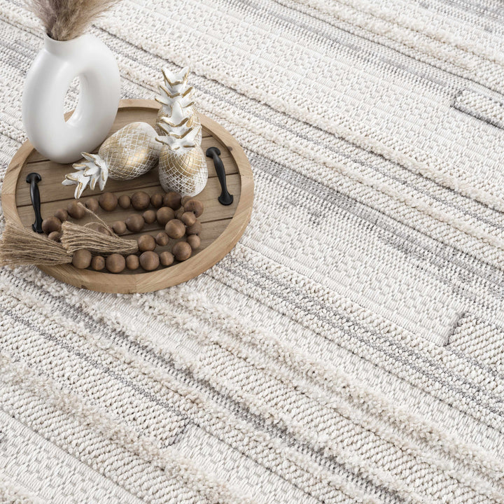 Dishman Contemporary Style Gray Rug