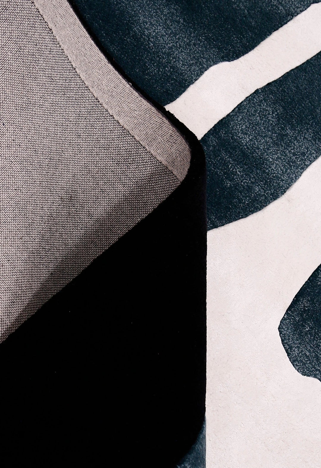 A Woman Riding Horse Ivory And Black Hand Tufted 5x8 Wool Area Rug - The Rug Decor