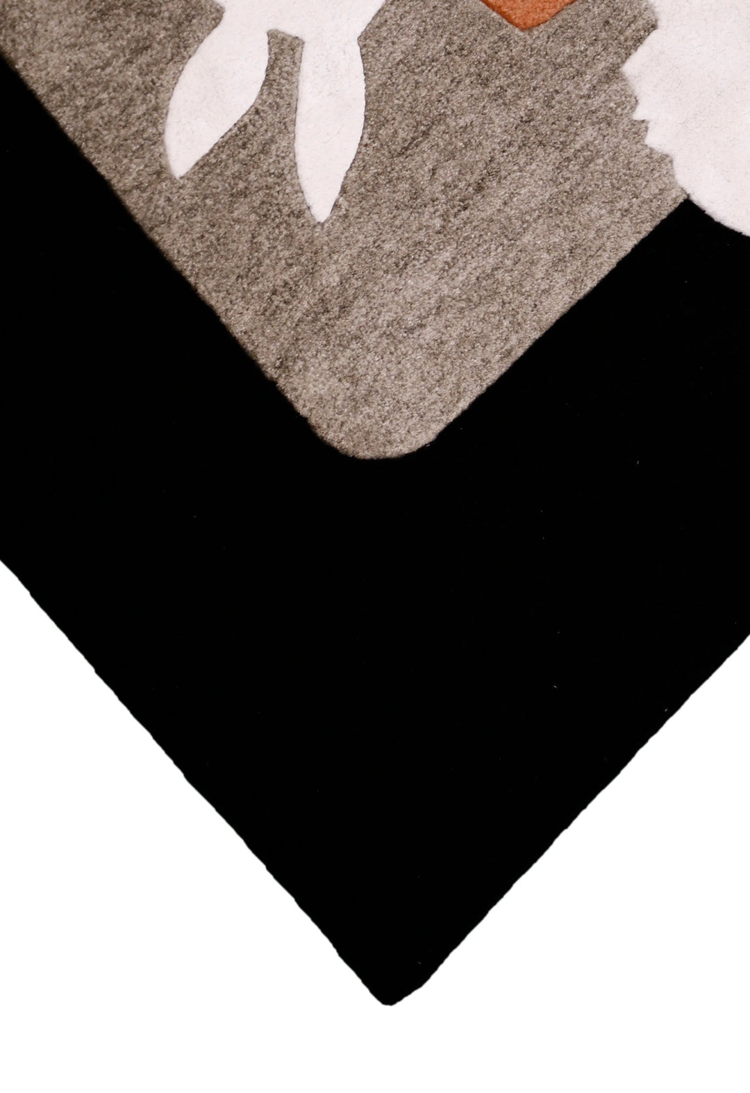 A Women Rider Horse Ivory And Black Hand Tufted 5x8 Wool Area Rug - The Rug Decor