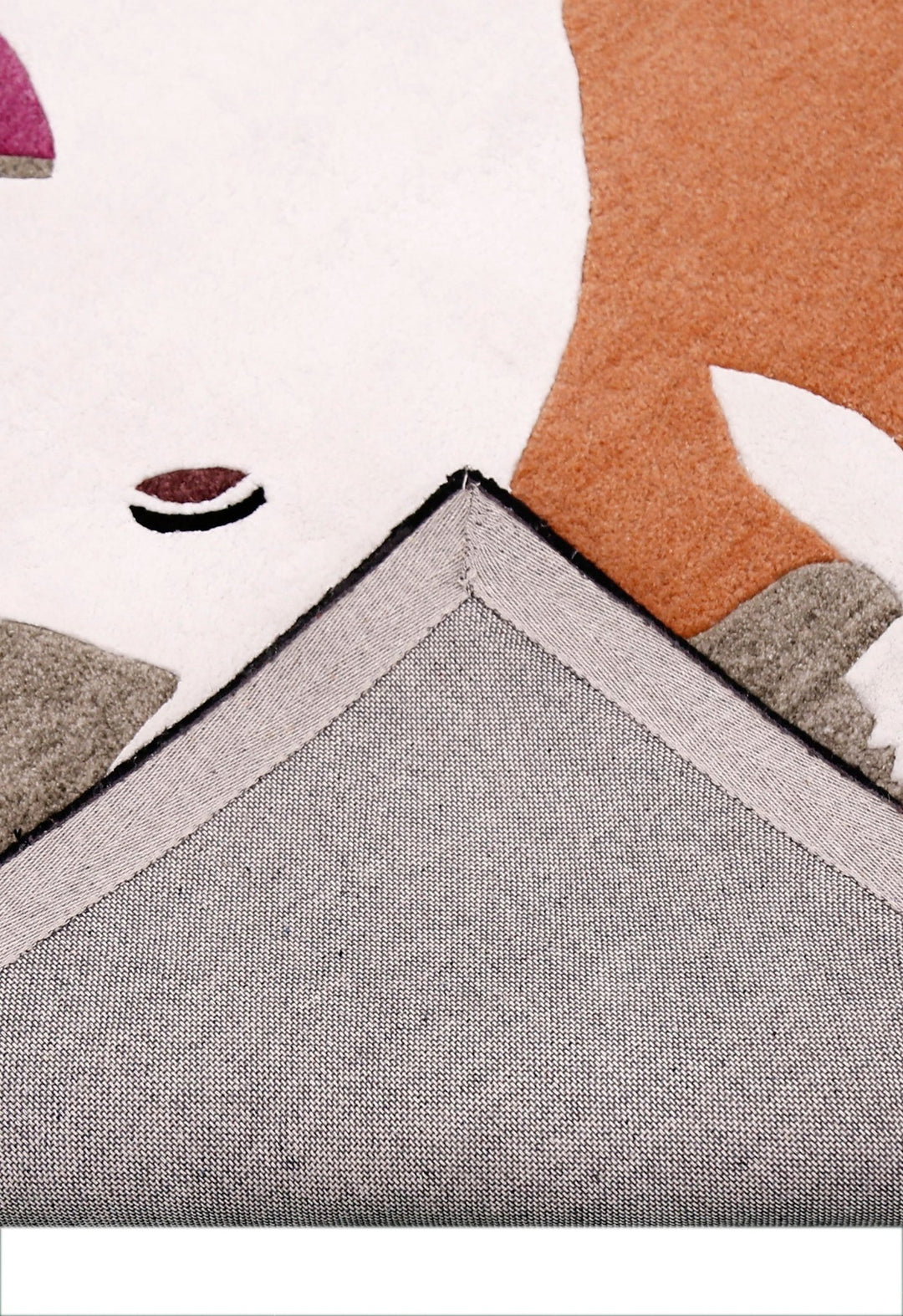 A Women Rider Horse Ivory And Black Hand Tufted 5x8 Wool Area Rug - The Rug Decor