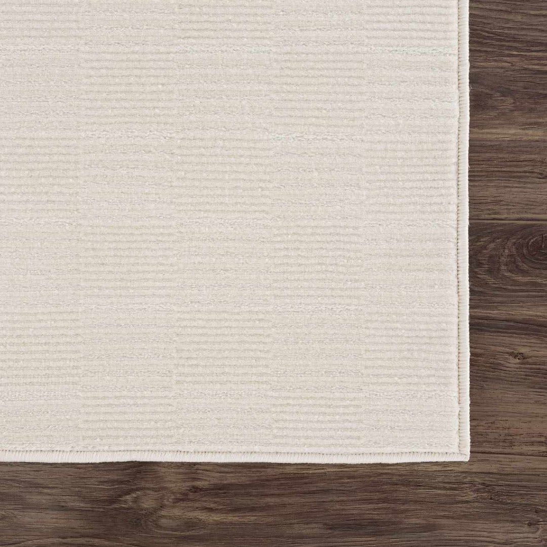 Kazuma White Contemporary Style Washable Area Rug