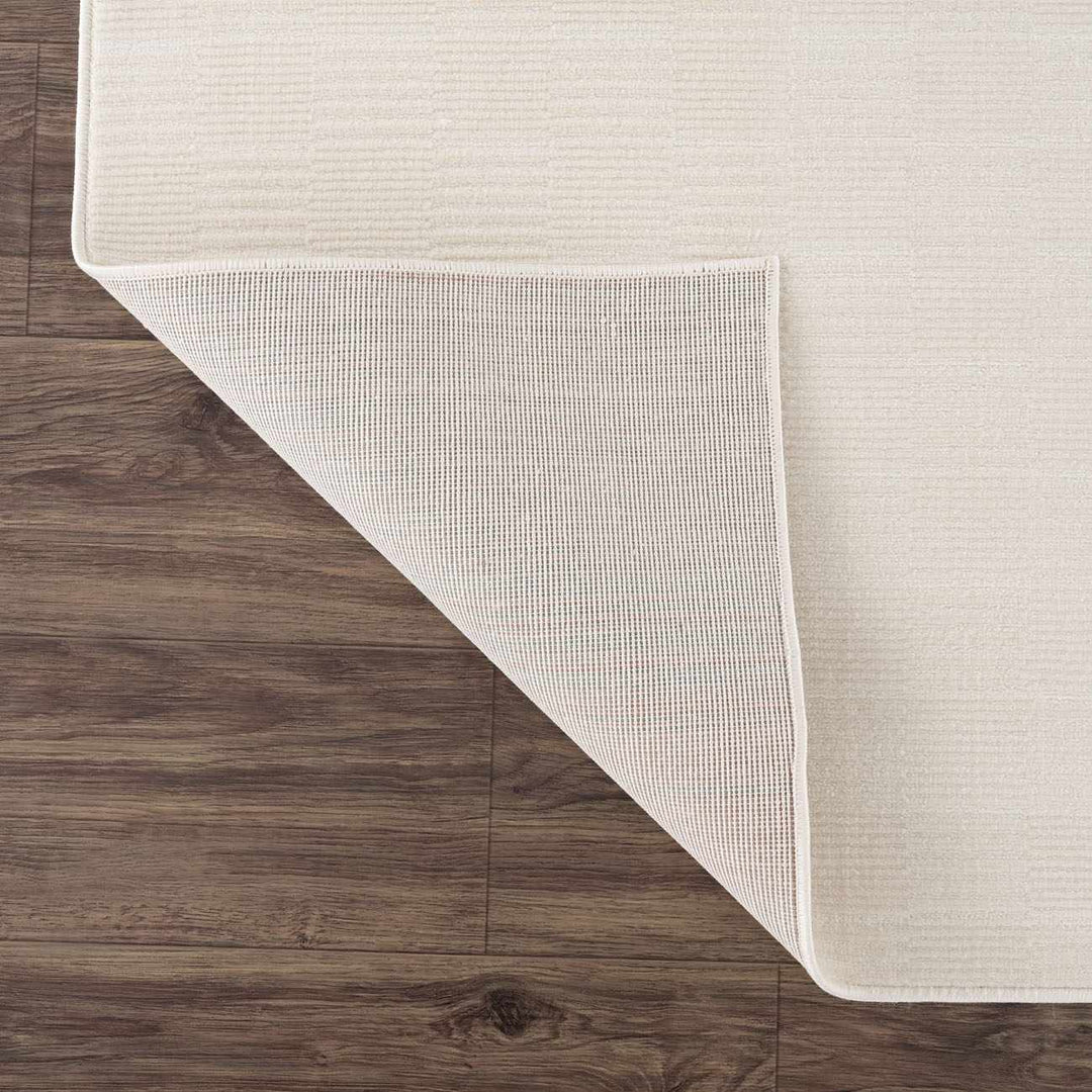 Kazuma White Contemporary Style Washable Area Rug