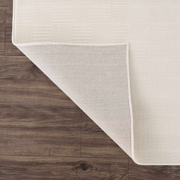 Kazuma White Contemporary Style Washable Area Rug
