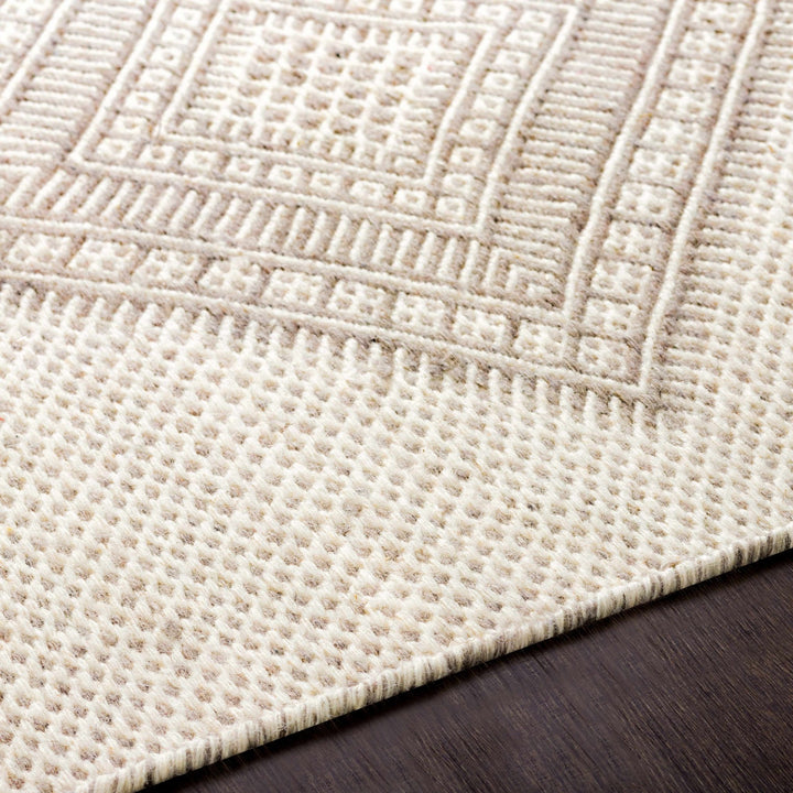 Aanislag Modern Geometrical Ivory And Gray Hand Woven Area Rug - The Rug Decor