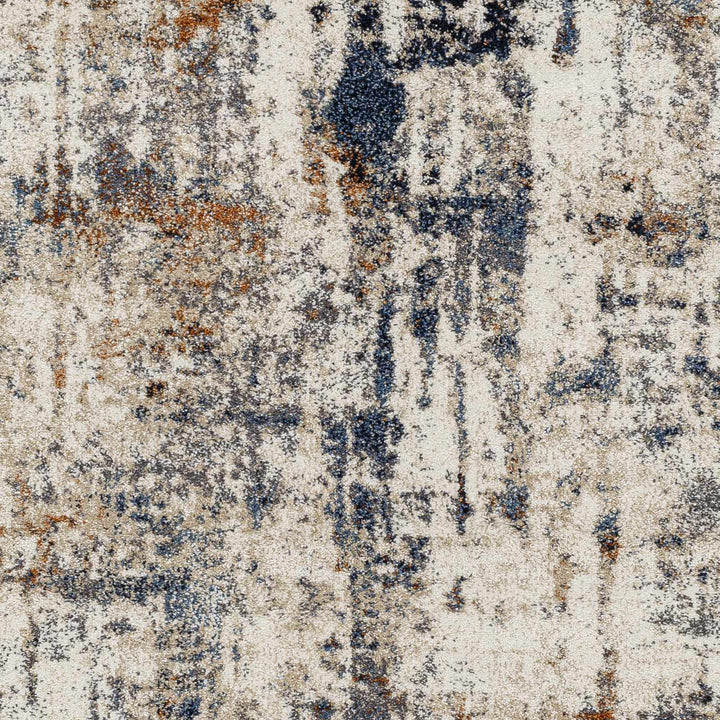 Abaca Abstract Design Beige And Blue Area Rug - The Rug Decor