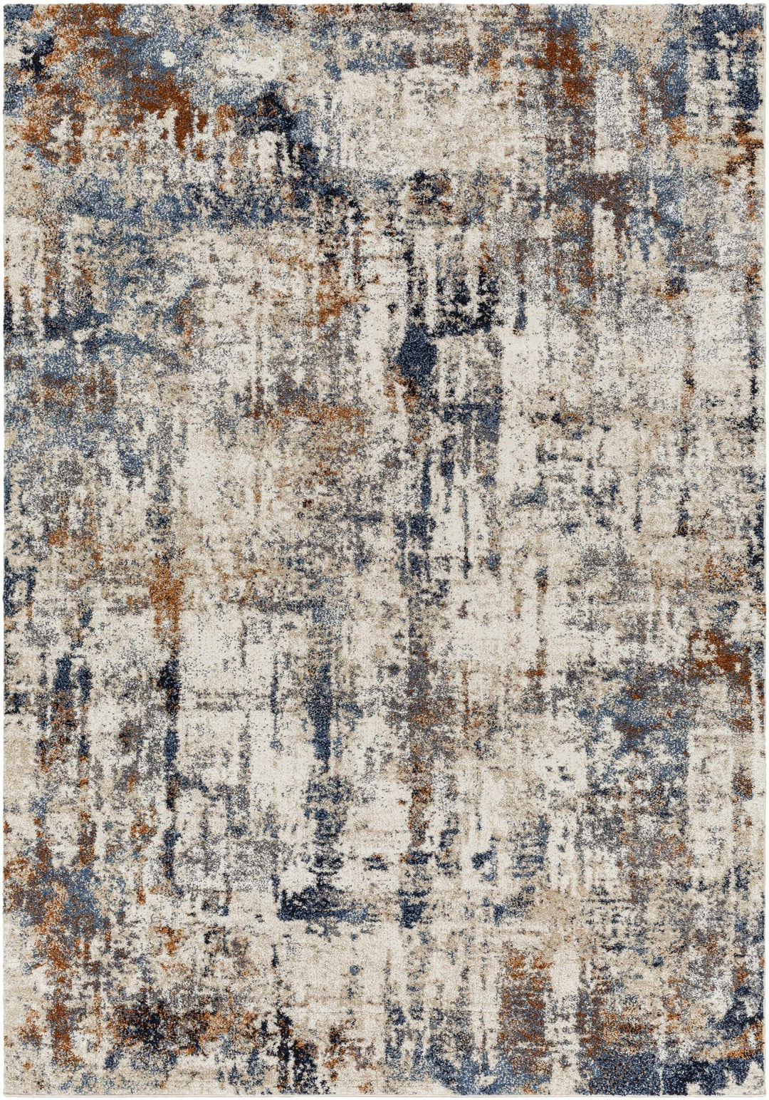 Abaca Abstract Design Beige And Blue Area Rug - The Rug Decor