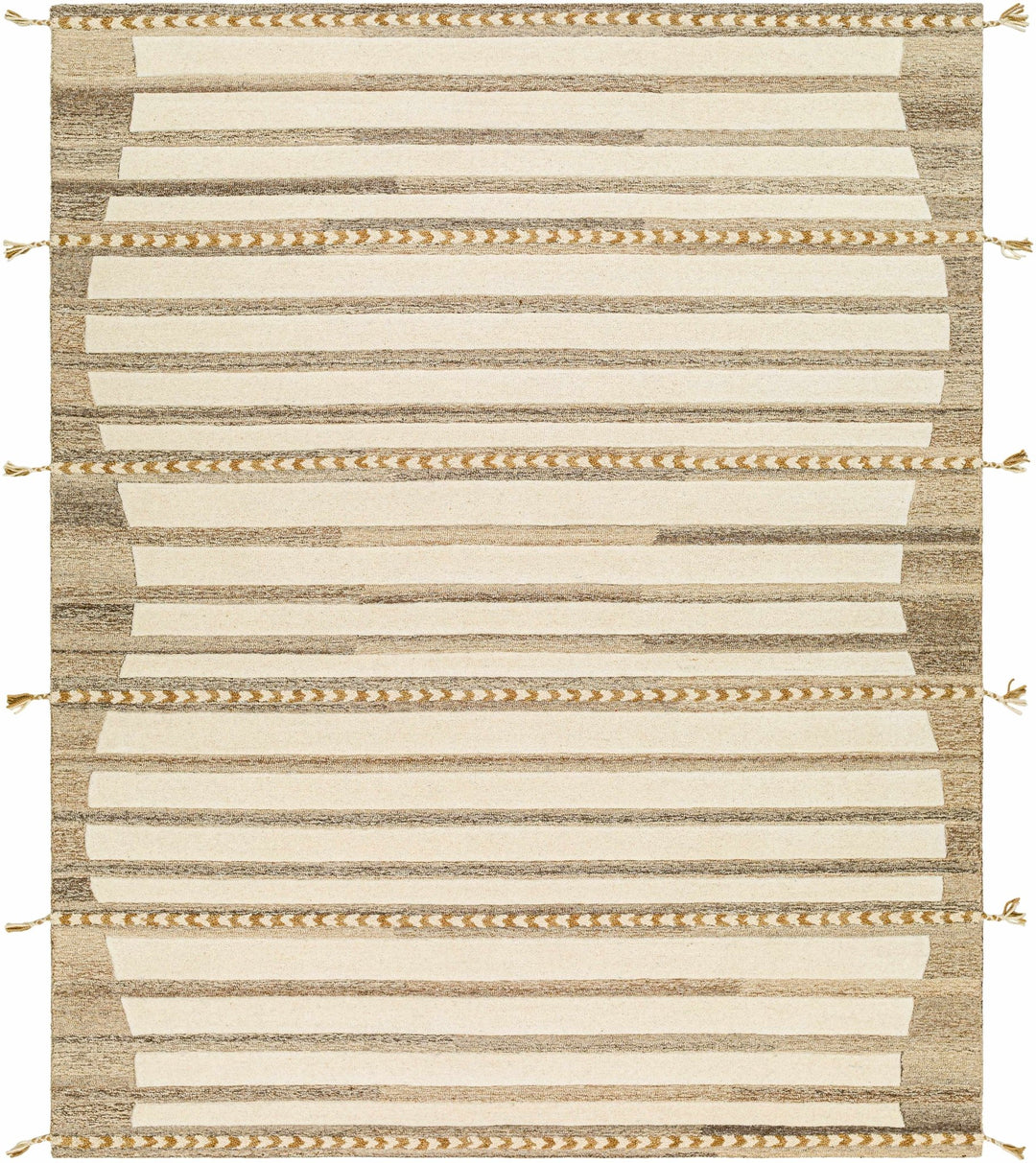 Abercarn Beige Modern Style Hand Tufted Wool Area Rug - The Rug Decor