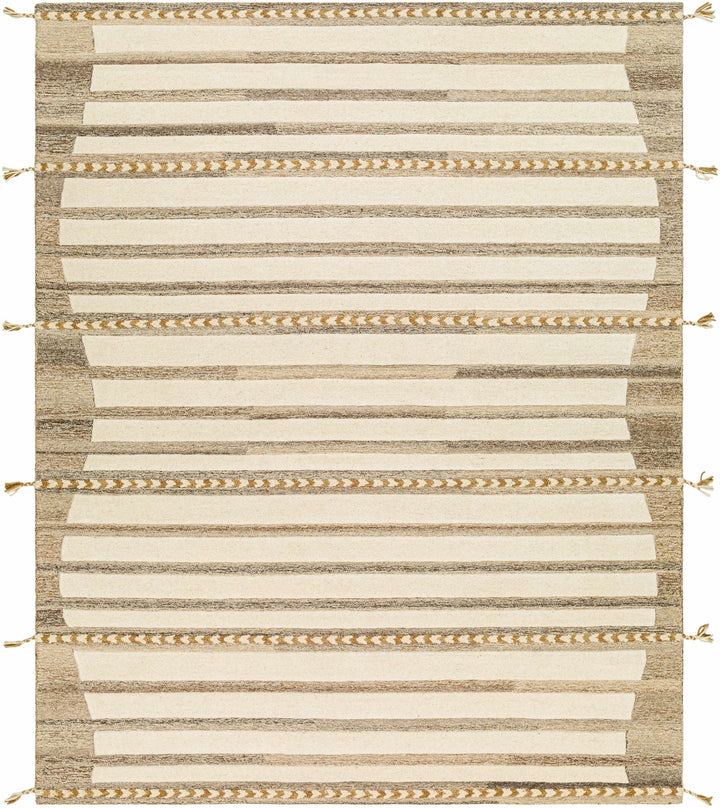 Abercarn Beige Modern Style Hand Tufted Wool Area Rug - The Rug Decor