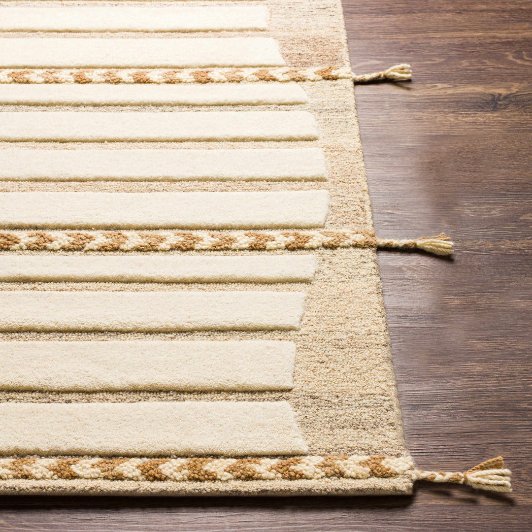 Abercarn Beige Modern Style Hand Tufted Wool Area Rug - The Rug Decor