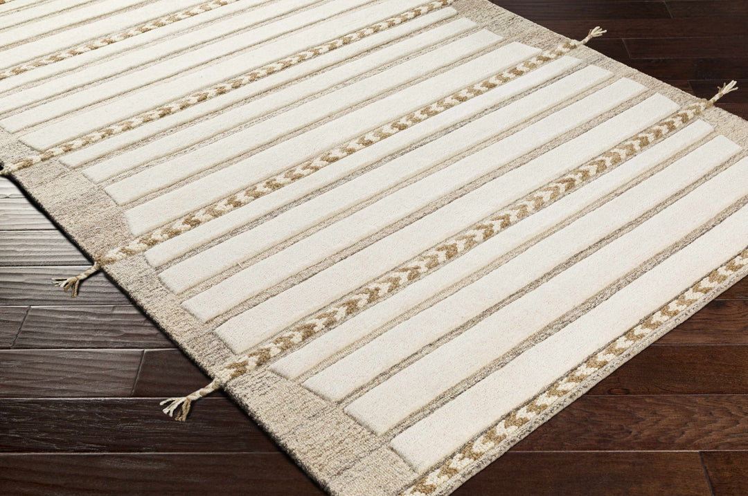 Abercarn Beige Modern Style Hand Tufted Wool Area Rug - The Rug Decor