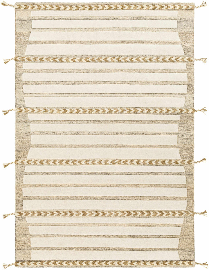 Abercarn Beige Modern Style Hand Tufted Wool Area Rug - The Rug Decor
