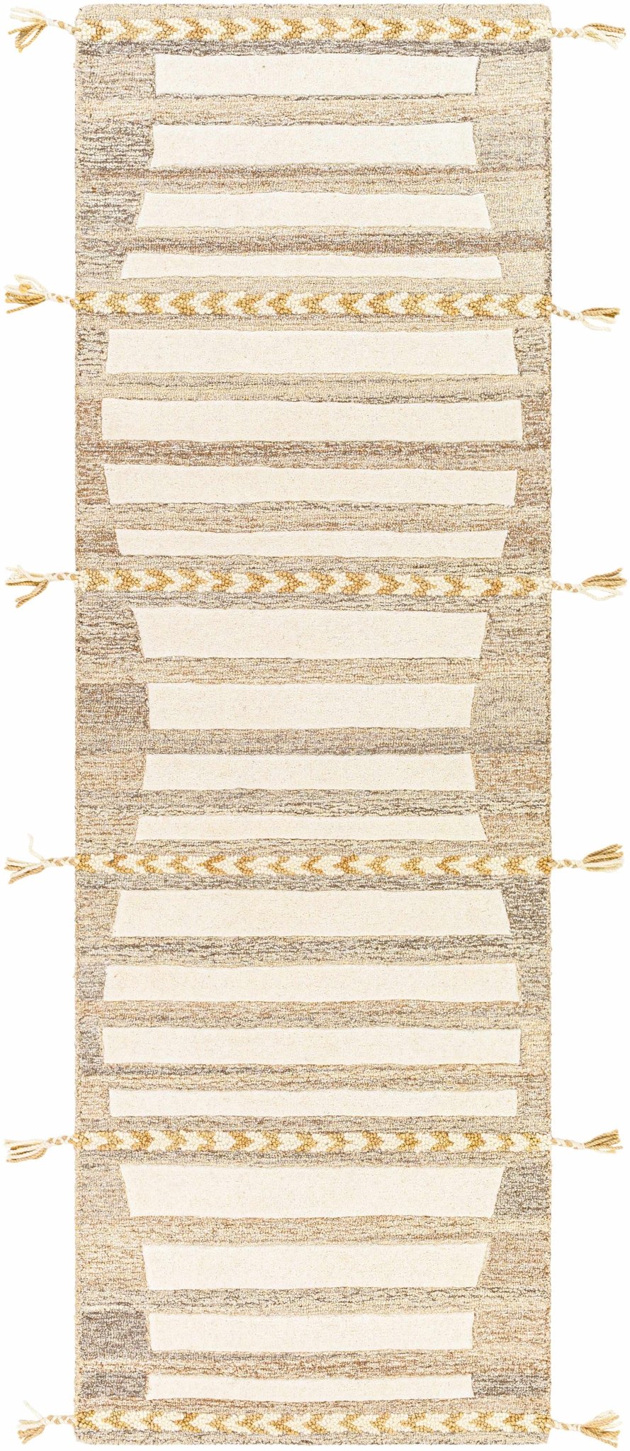 Abercarn Beige Modern Style Hand Tufted Wool Area Rug - The Rug Decor