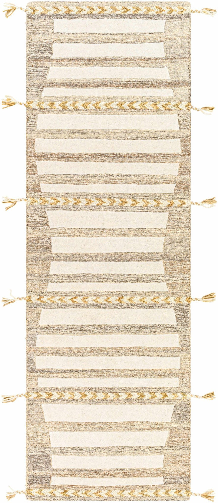 Abercarn Beige Modern Style Hand Tufted Wool Area Rug - The Rug Decor