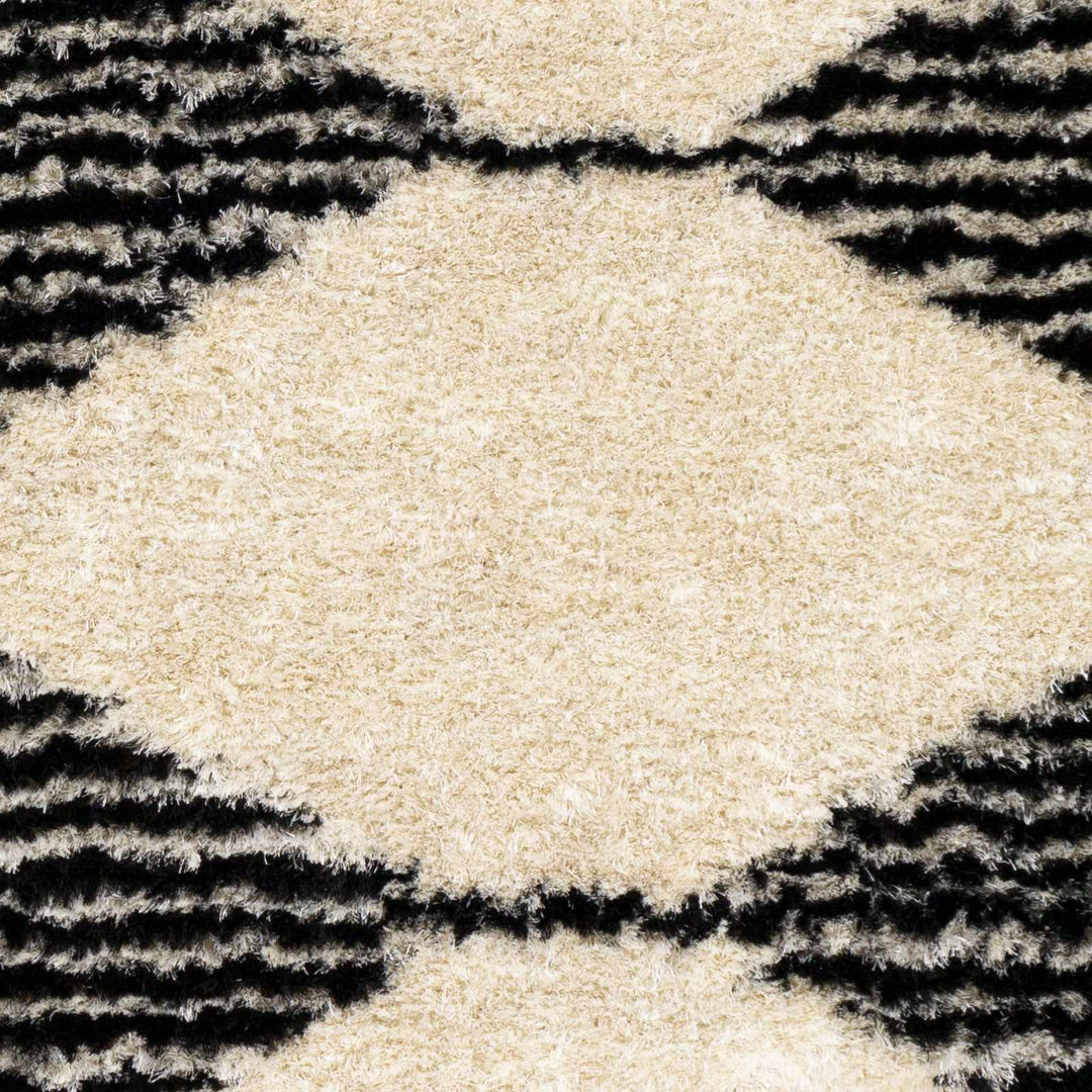 Aberchirder Ivory And Black Modern Geometrical Hand Tufted Area Rug - The Rug Decor
