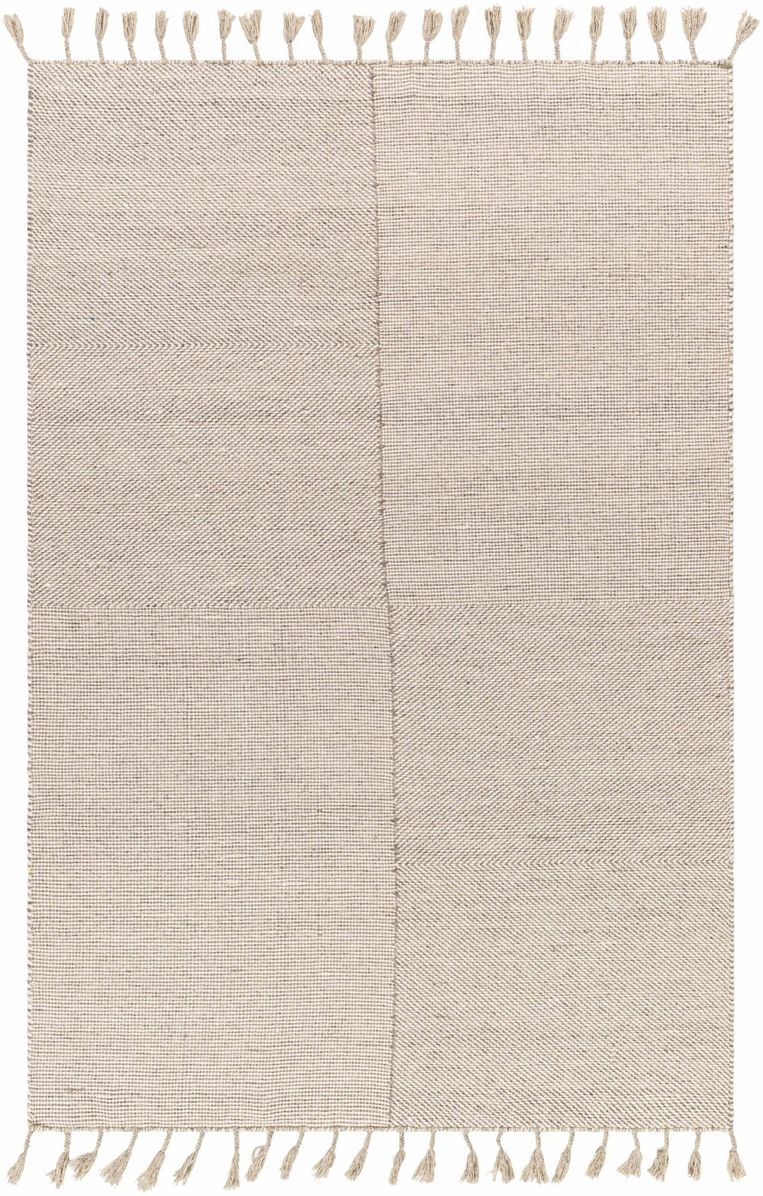 Abhay Bohemian Style Beige Hand Woven Wool Area Rug - The Rug Decor