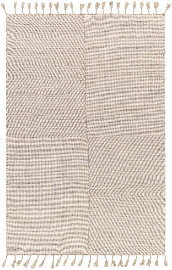 Abhay Bohemian Style Beige Hand Woven Wool Area Rug - The Rug Decor