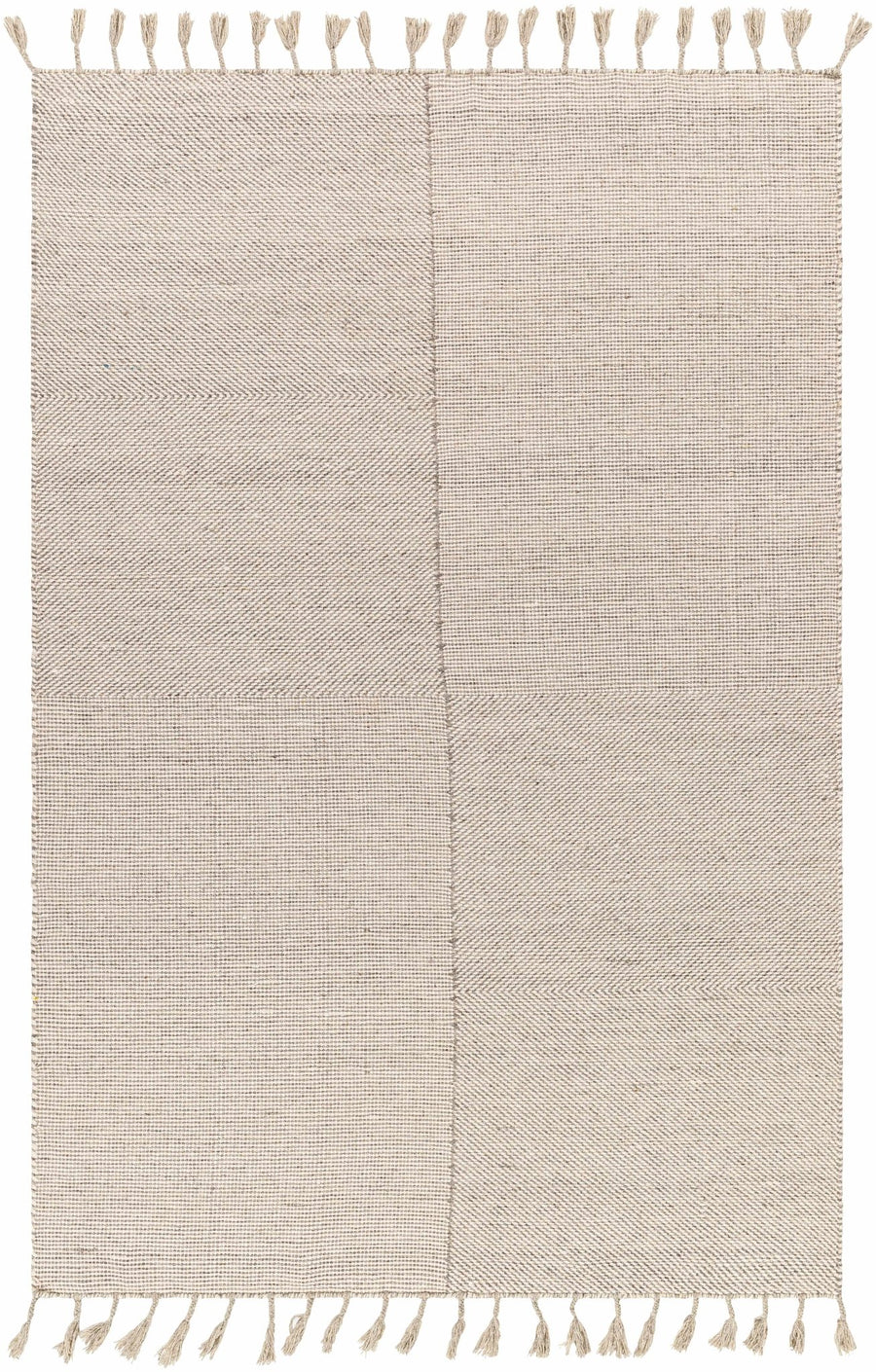 Abhay Bohemian Style Beige Hand Woven Wool Area Rug - The Rug Decor