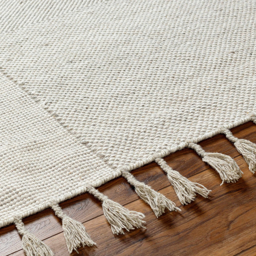 Abhay Bohemian Style Beige Hand Woven Wool Area Rug - The Rug Decor